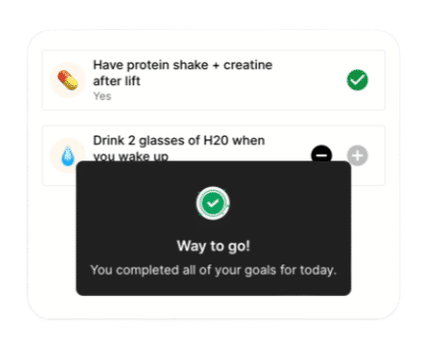Eat 5x/day (Fueling)
Consume 1 electrolyte packet per day&nbsp; (Hydration)
Protein snack before bed (Sleep)
25-35 g protein after training (Recovery)
Take Vitamin D daily (Supplement)